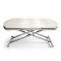Hanah Home Mesa de Comedor Extensible Yan Yari Oval - Travertino, Cromo